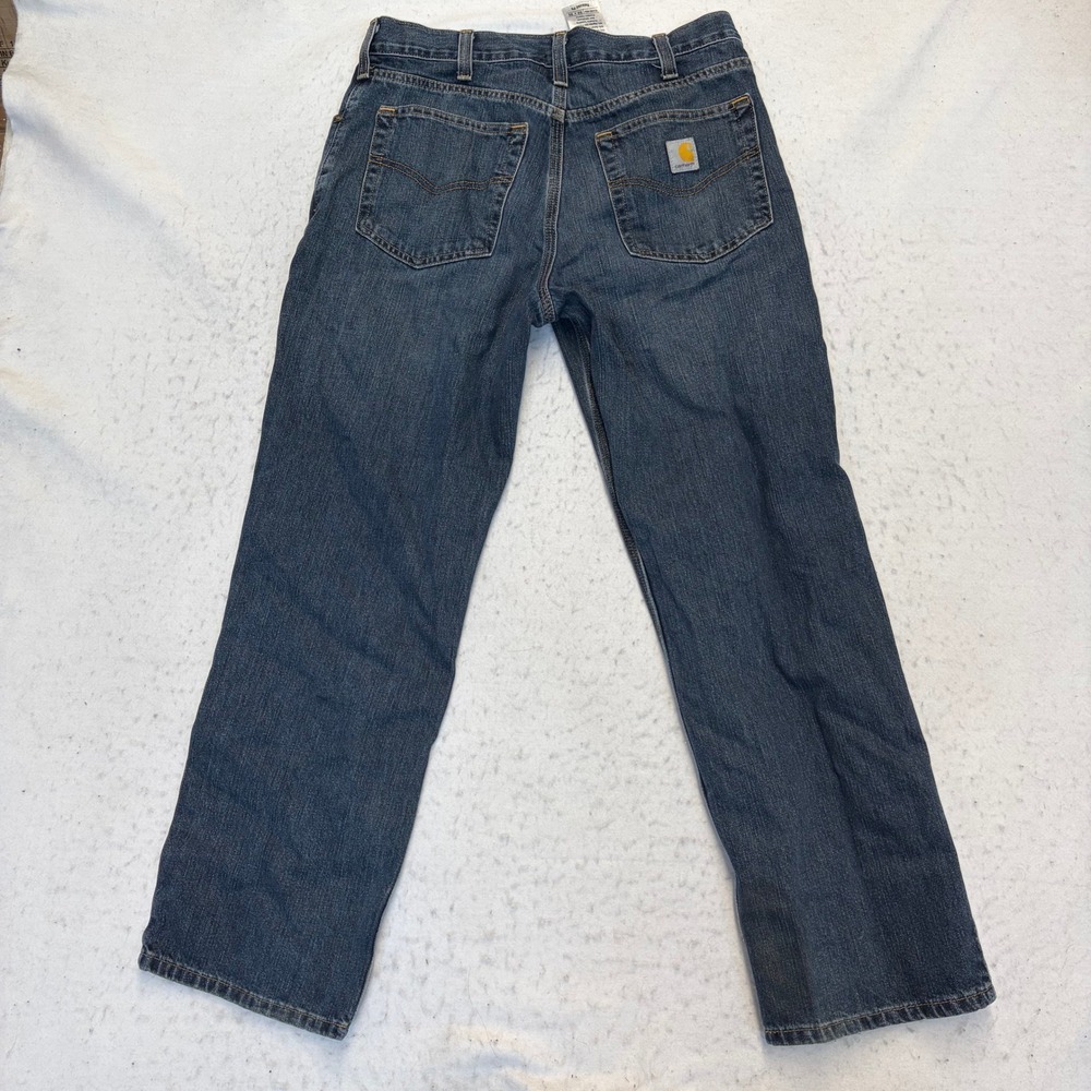 Carhartt Relaxed Fit Jeans Mens 32x30 Blue Denim Workwear BD1483-M
